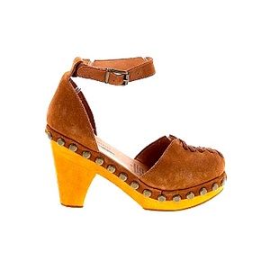 Free People Jeffrey Campbell Collab Daub Wooden Clogs size 7